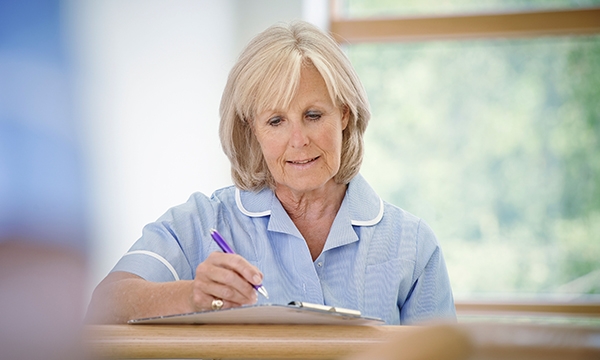 middle-aged female nurse