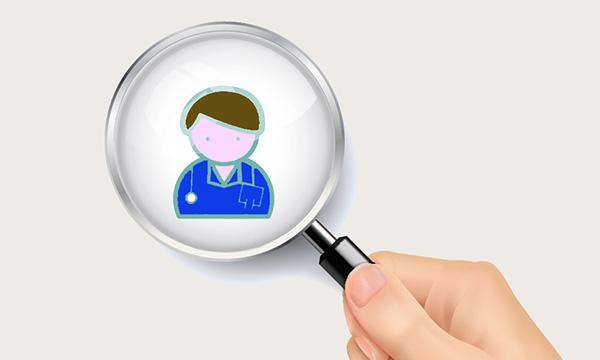 nurse under the magnifying glass