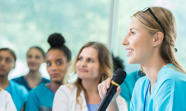 nurses in a classroom 