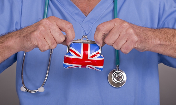 clinician holds purse