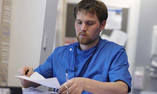 Nurse compiling evidence