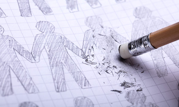 person being 'rubbed out'