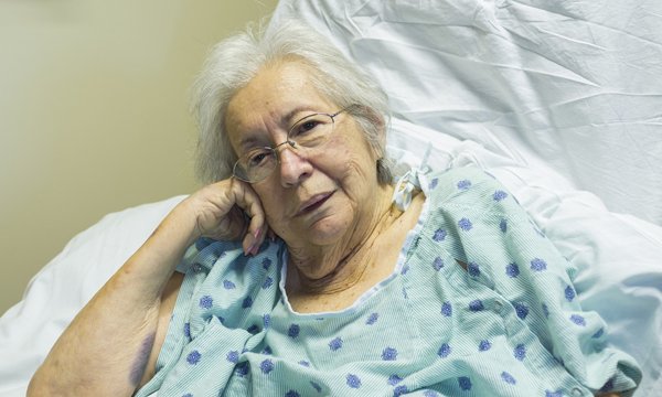 Older person in hospital