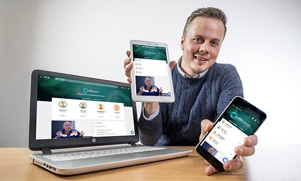 Simon Cook with his company Orbis Support’s personalised IT care