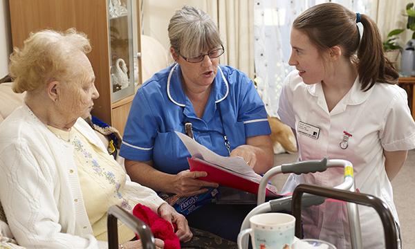 Student on community visit