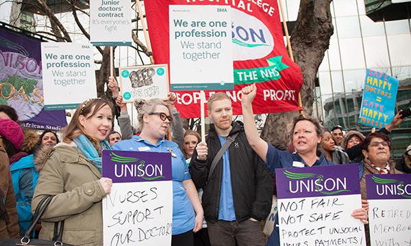 NHS staff demo