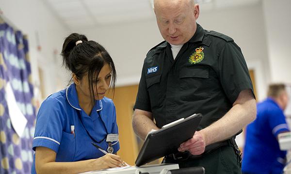 Using a structured process for patient assessment and triage to reduce ambulance handover delays and enhance patient outcomes